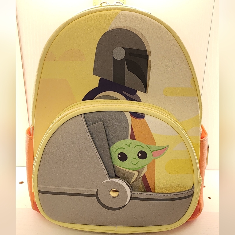 Loungefly The Mandalorian And Grogu Hover Cradle Backpack New!